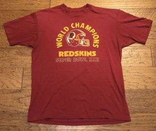 Vintage Washington Redskins Bowl Xxii 22 Shirt Xl 46 - 48 Made In Usa Hanes
