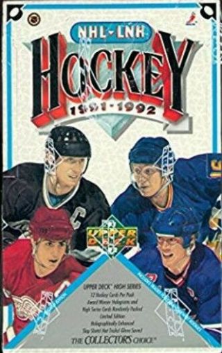 1991 - 92 Upper Deck Factory Hockey Box 12 Cards Per Pack