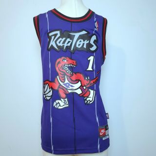 Toronto Raptors Tracy Mcgrady Jersey Nike Embroidered Size Medium Swingman