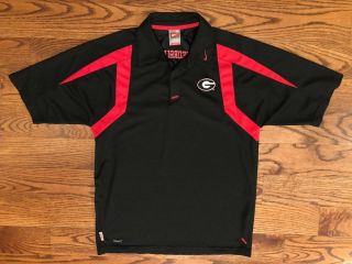 Georgia Bulldogs Football Nike Team Nike Fit Black Polo Shirt Men 