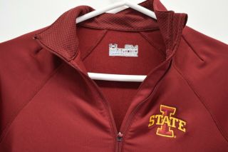 Under Armour Womens Small Semi Fitted Cold Gear 1/4 Zip Pull Over Iowa State 2