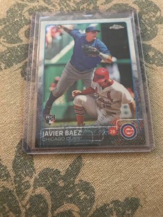 2015 Topps Chrome 89 Javier Baez Chicago Cubs Rc Rookie Baseball Card