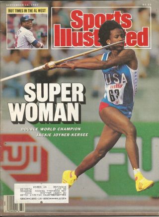 Olympics Track Field Legend Jackie Joyner Kersee 1987 Sports Illustrated 3x Gold
