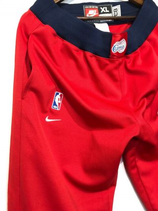 Retro NIKE 83 Team Issued Los Angeles CLIPPERS Warm Up Red Sweat Pants Size XL 5