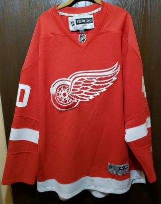 Reebok Red Henrik Zetterberg Detroit Red Wings Hockey Jersey Man Xxl Stitched