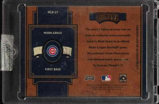 2004 Playoff Prime Cuts MLB Icons Mark Grace AUTO PATCH /17 MLB - 27 (PWCC) 2