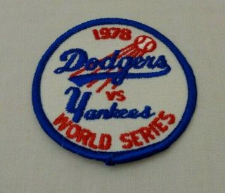 Vintage Collectible Dodgers Vs.  Yankees 1978 World Series 3.  25 " Sew - On Patch