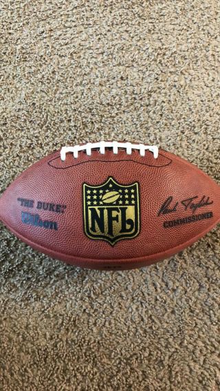 Official Nfl Football " The Duke " Paul Tagliabue Authentic Imprinted " Jets "