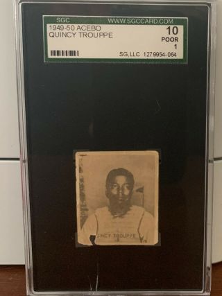 1949 - 50 Quincy Trouppe Graded Card - Negro League Legend