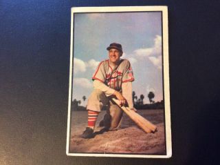 1953 Bowman 81 Enos Slaughter Hof St.  Louis Cardinals Baseball Card