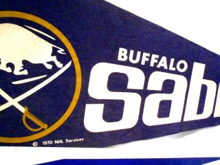 2 - Vintage Buffalo Sabres Pennants 1970 & 1988 4