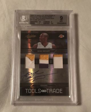 2009 - 10 Absolute Memorabilia Tools Of The Trade Kobe Bryant Patch Auto 4/5