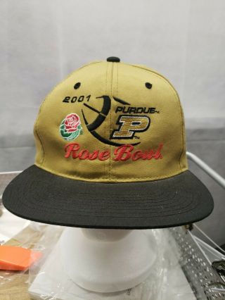 Vintage Purdue University Boilermakers 2001 Rosebowl Snapback Hat