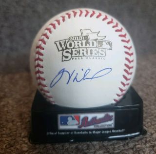Will Wil Middlebrooks Signed 2013 World Series Baseball Boston Red Sox W/