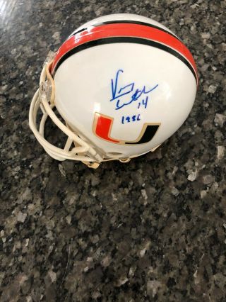 Vinny Testaverde Autographed Mini Helmet Miami Buccaneers Jets