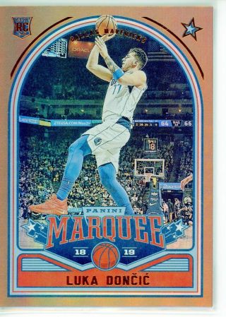 2018 - 19 Chronicles Luka Doncic Marquee 255 Bronze Rookie Rc Prizm Parallel Sp