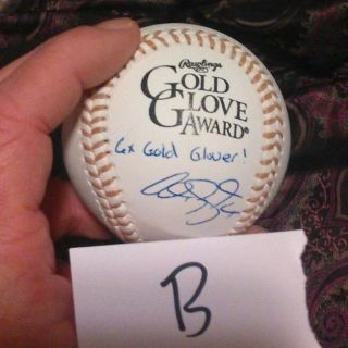 Alex Gordon Kc Royals Autographed Signed Gold Glove Baseball Inscribed (b)