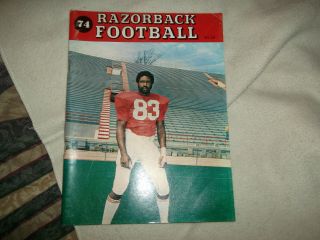 Collectible Vintage University Of Arkansas Razorbacks Football Yearbook 1974