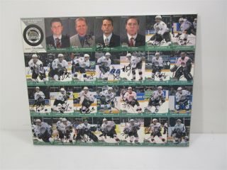 Everett Silvertips Hockey Poster Plaque Singed By Team 2003 - 2004 Trading Cards