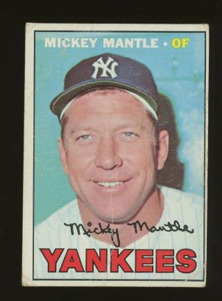 1967 Topps 150 Mickey Mantle York Yankees Hof (mk)