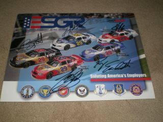 (5x) Signed 2003 " Egsr " Nascar Busch Grand National Racing Series Postcard