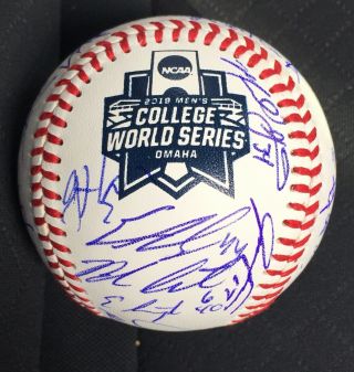 2019 Mississippi State Bulldogs Signed Auto Cws Baseball College World Series