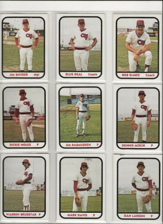 1981 TCMA Oklahoma City 89ers minor league set (w/ Ryne Sandberg,  Dickie Noles) 2