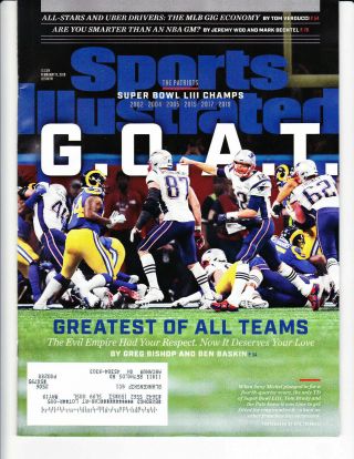 February 11,  2019 Tom Brady England Patriots Bowl Sports Illustrated
