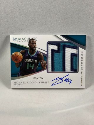 2017 - 18 Panini Immaculate Michael Kidd - Gilchrist Premium Patch Auto 1/1 Hornets