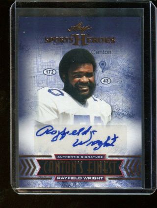 2013 Leaf Rayfield Wright Auto Autograph Sports Heroes Canton 