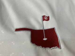 Oklahoma Sooners Nike Golf Polo Men’s XL White Extra Large OU Flag Rugby 2