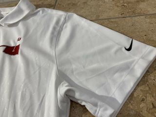 Oklahoma Sooners Nike Golf Polo Men’s XL White Extra Large OU Flag Rugby 3