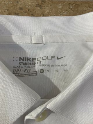 Oklahoma Sooners Nike Golf Polo Men’s XL White Extra Large OU Flag Rugby 5