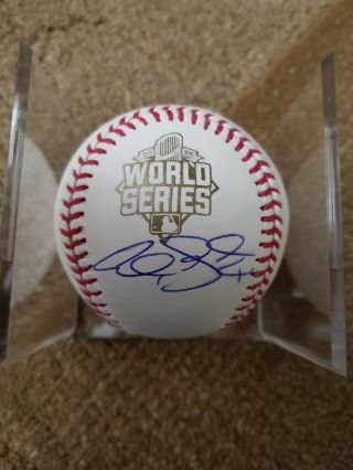 Alex Gordon Signed 2015 World Series Baseball Kansas City Royals
