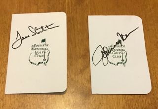 Signed Johnnie Miller & Dave Stockton Augusta National Golf Club Score Cards