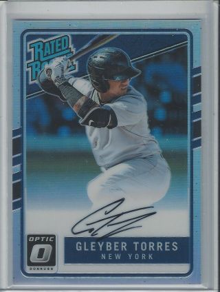 2017 Optic Gleyber Torres Holo Rated Rookie Auto /125 Yankees