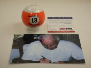 Willie Mosconi Signed Psa/dna Certified Autographed 13 Billiard Pool Ball.