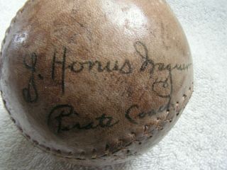Honus Wagner Signed Autographed Softball Ball Hall of Fame Pirates 2