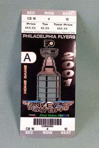 Philadelphia Flyers Buffalo Sabres Ticket Stub 4 - 11 - 2001 Stanley Cup Playoffs