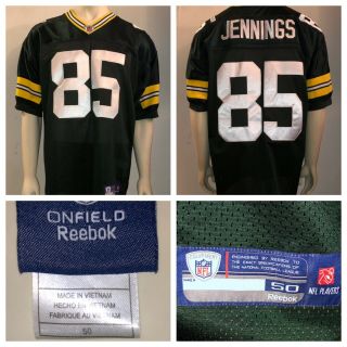 Reebok On Field Greg Jennings 85 Green Bay Packers Nfl Men’s Jersey Size 50