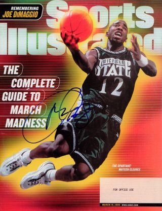 Mateen Cleaves Msu Basketball Signed Regional Sports Illustrated 3/15/99