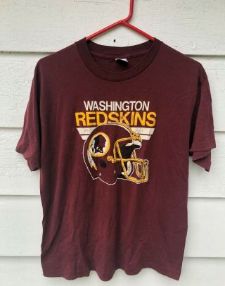 Vintage 80s Washington Redskins T - Shirt Graphic Tee Nfl 1980s Football Tee (xl)