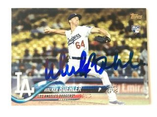 2018 Topps Walker Buehler Signed Autograph Auto Rc Dodgers