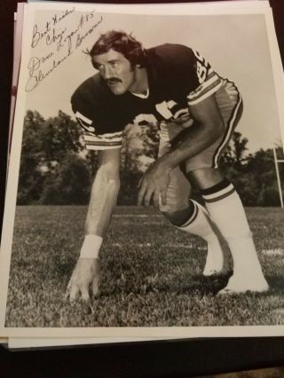 Dave Logan Autographed Vintage Team Issued 8x10 - Cleveland Browns