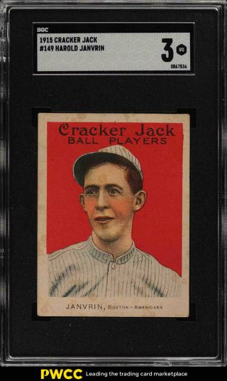 1915 Cracker Jack Harold Janvrin 149 Sgc 3 Vg (pwcc)