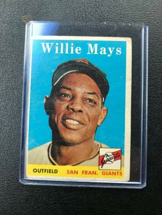 1958 Topps Willie Mays 5 San Francisco Giants Card