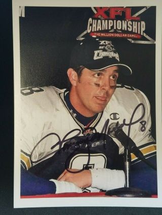 Tommy Maddox Autographed 5 " X7 " Photo - Pittsburgh Steelers,  Broncos,  Xfl