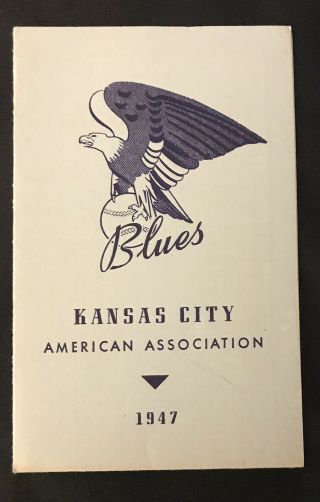 Kansas City Blues 1947 Baseball Spring Training Schedule Light Blue