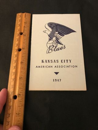 Kansas City Blues 1947 Baseball Spring Training Schedule Light Blue 4