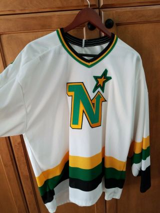 Vintage Minnesota North Stars Ccm Sewn Nhl Hockey Jersey Adult Size: L